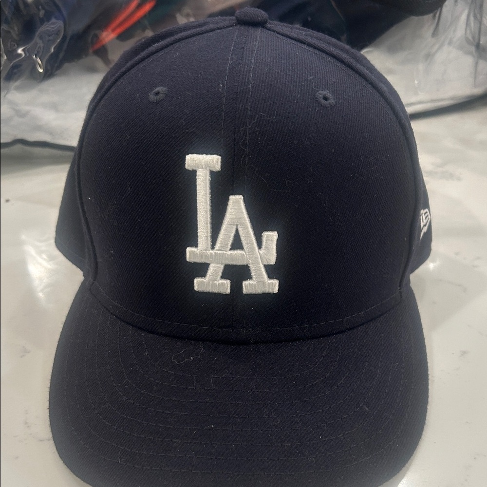 New Era Dark Blue Cap with White LA Logo